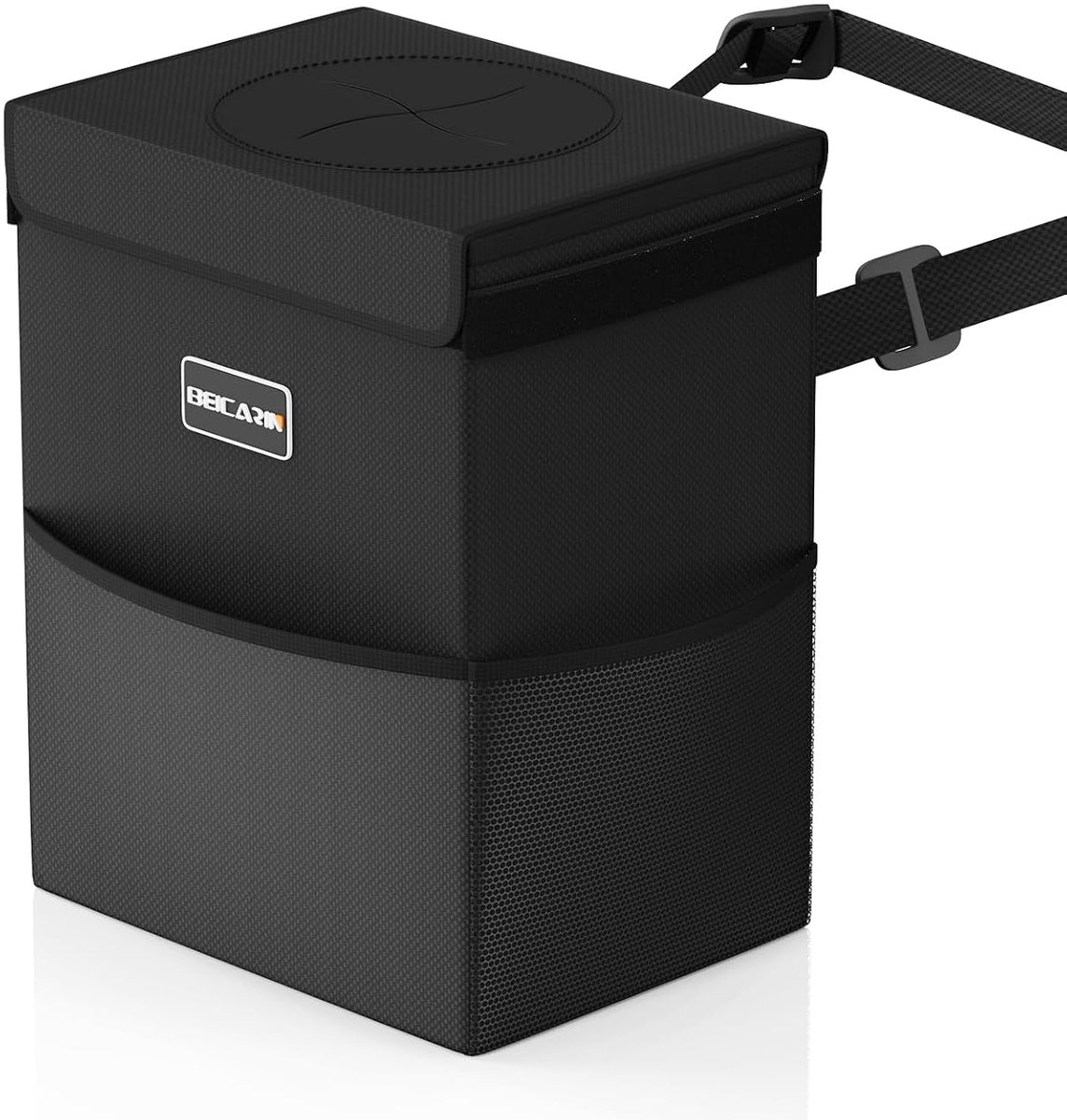 SnelShoppen - Auto Vuilnisbak met Deksel, Levenslang Waterdichte Auto Organizer, Opvouwbare en Draagbare 8 Liter Auto Afvalbak, Ideaal voor Reizen, Ca
