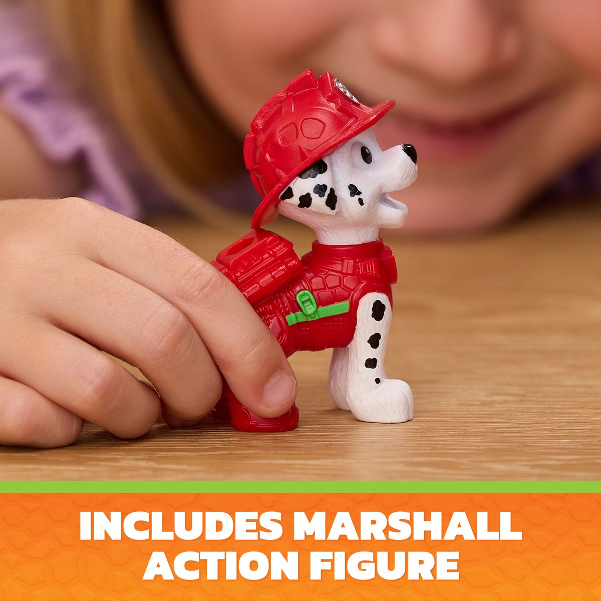 PAW Patrol - De Dino Film - Marshall Roaring Pup Pals, bevat beweegbare speelgoeddinosaurus Rhubarb van 10,1 cm met geactiveerde geluiden en Marshall-actiefiguur — cadeau in Spellen & Speelgoed - foto 6