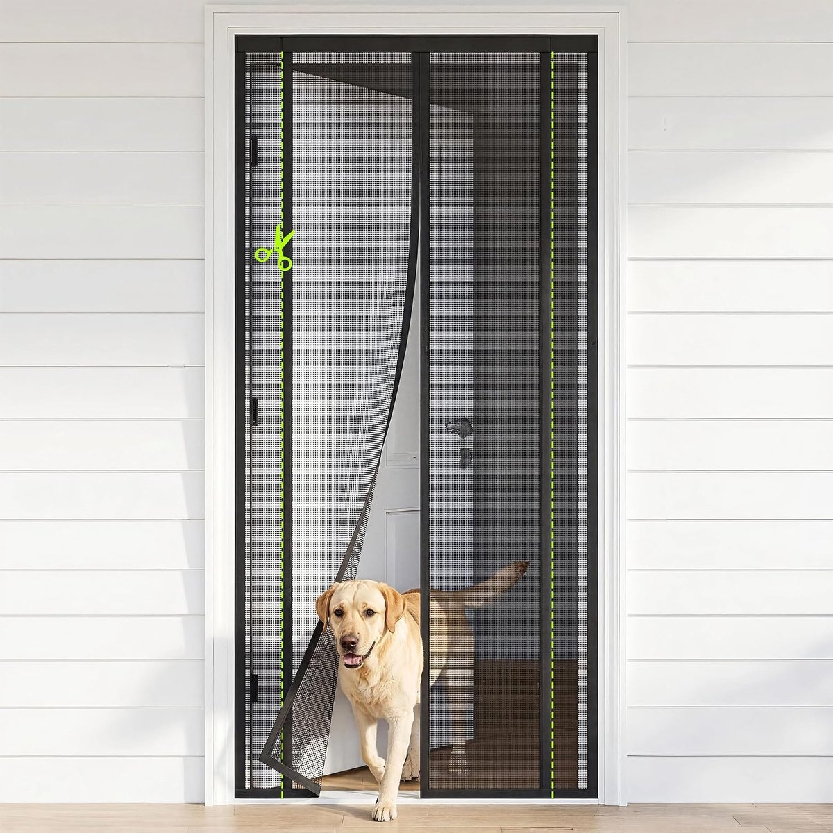 SnelShoppen - Magnetisch Vliegenraam 100x210cm, Zonder Boren Bevestigen, Inkortbaar | 3.8 cm, Ideaal voor Huurwoningen, Beschermt Tegen Insecten Bij B