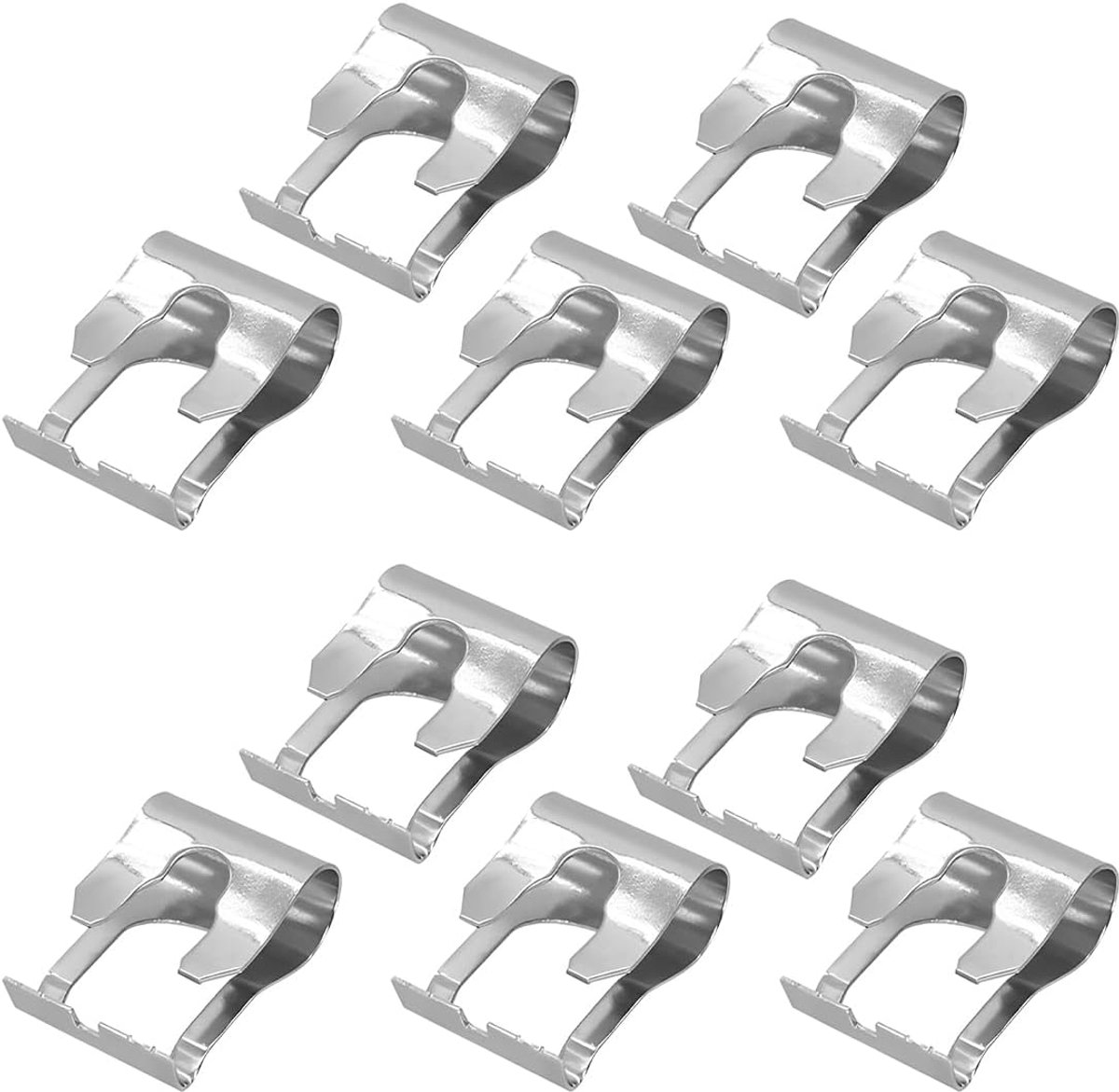 SnelShoppen - Set van 10 Clips voor Voorruitwissers, Wissermotor, Armstangen, Reparatieset, Roestvrij Metaal, Hoge Temperatuur Weerstand, Ideaal voor