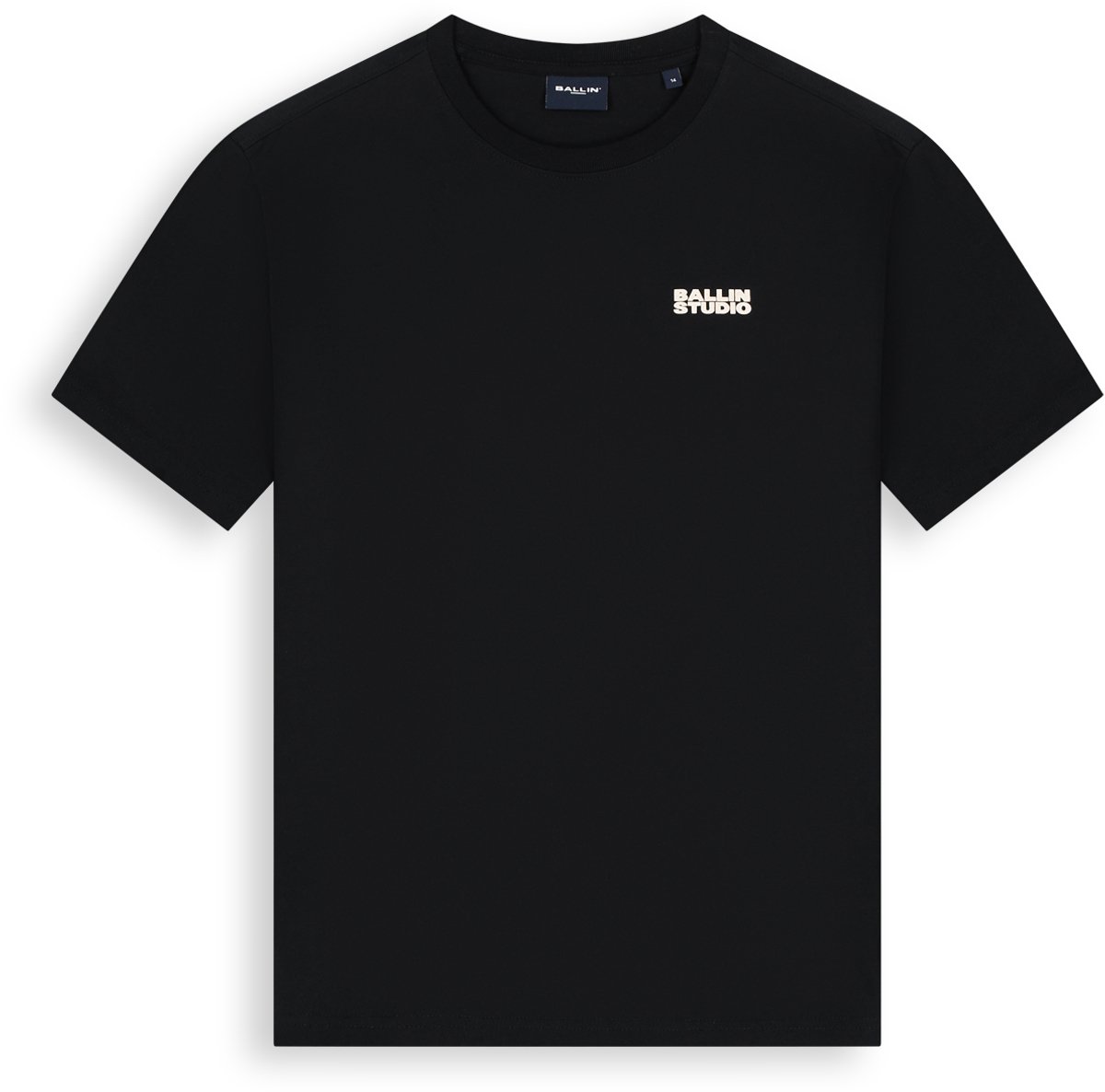 Ballin Amsterdam - Jongens Loose fit T-shirts Crewneck SS - Black - Maat 10