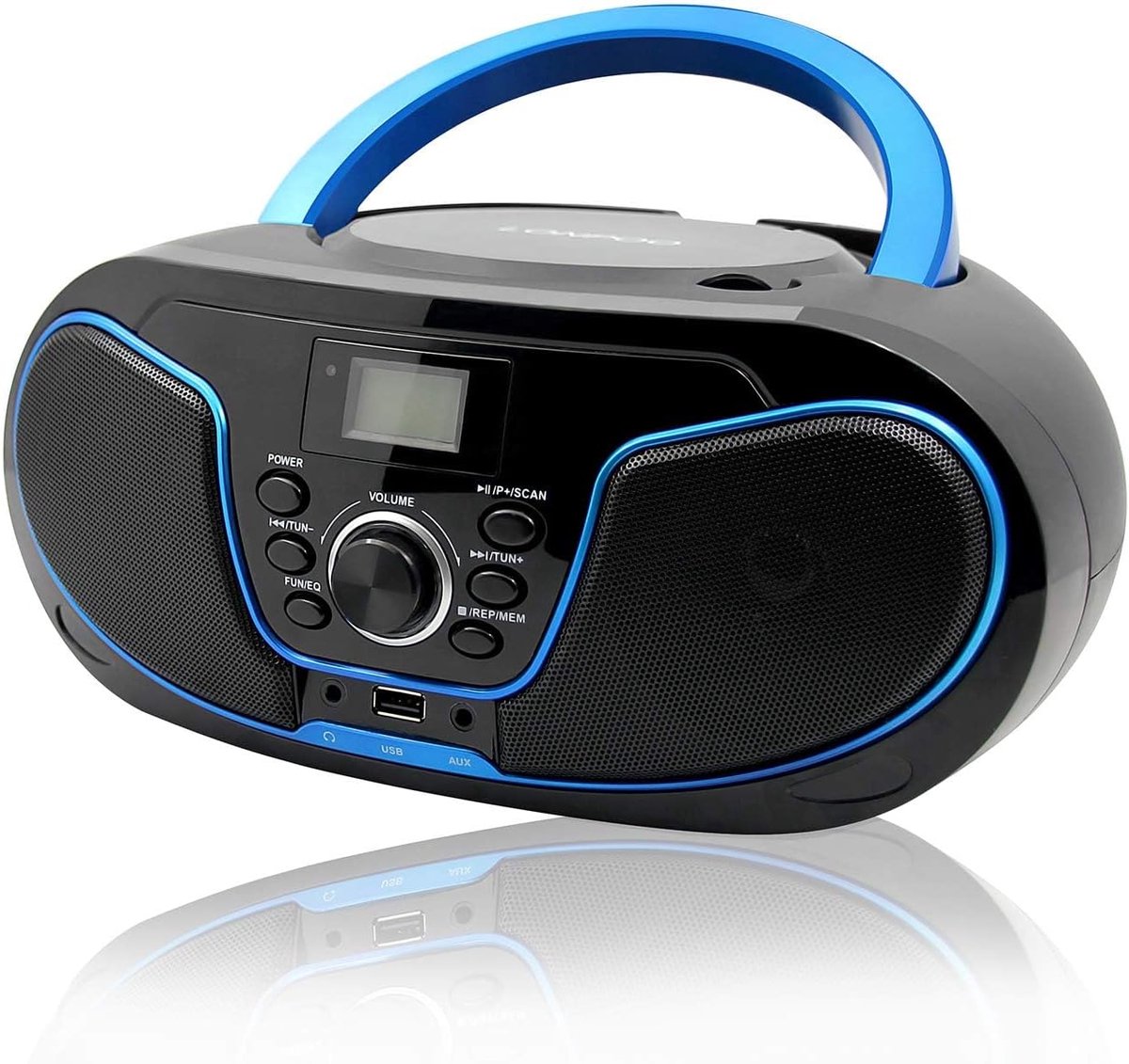 SnelShoppen - Portable CD Radio - Kinderen CD Speler Boombox met USB Input, AUX Input, Hoofdtelefoon Jack, FM Radio, Compact Systeem 2x2W RMS