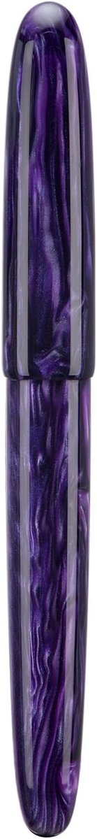 SnelShoppen - Luxe Vulpen met Medium (M) #8 Nib, Grote Ambachtspen met Inktconverter en Pennendoos in Prachtig Paars, Perfect voor Schrijven en Verzam