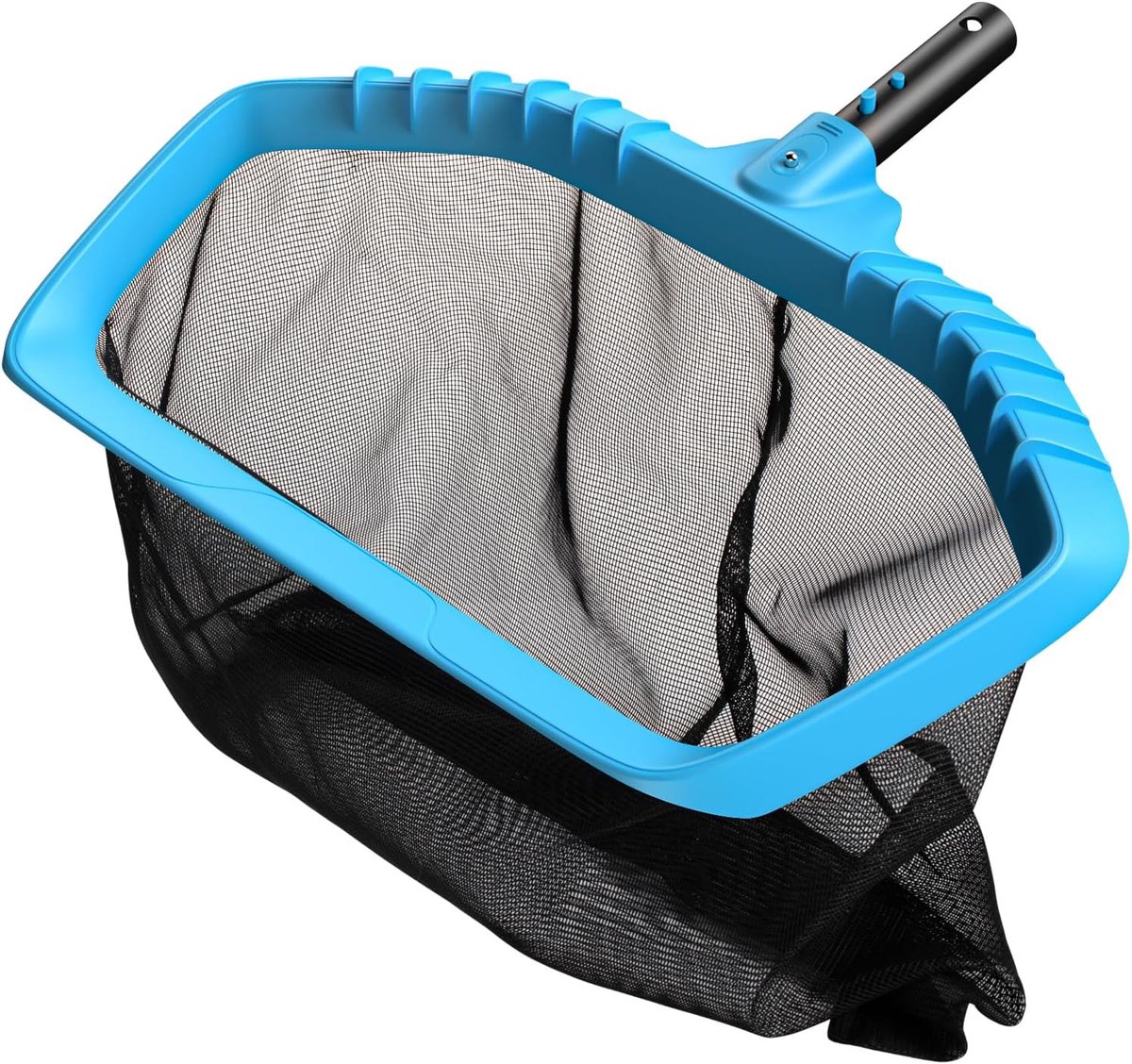 SnelShoppen - Mowend Pool bodemnet 34 cm, zwembad schoonmaaknet met versterkt kunststof frame, voor telescopische stelen > 30 mm, blauw, ideaal voor z
