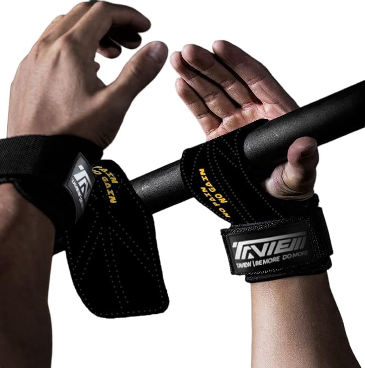SnelShoppen - Premium Gewichtheffen Pols Haak Lifter Straps voor Maximale Grip Ondersteuning - Deadlift Handschoenen en Grip Pads Alternatief voor Fit