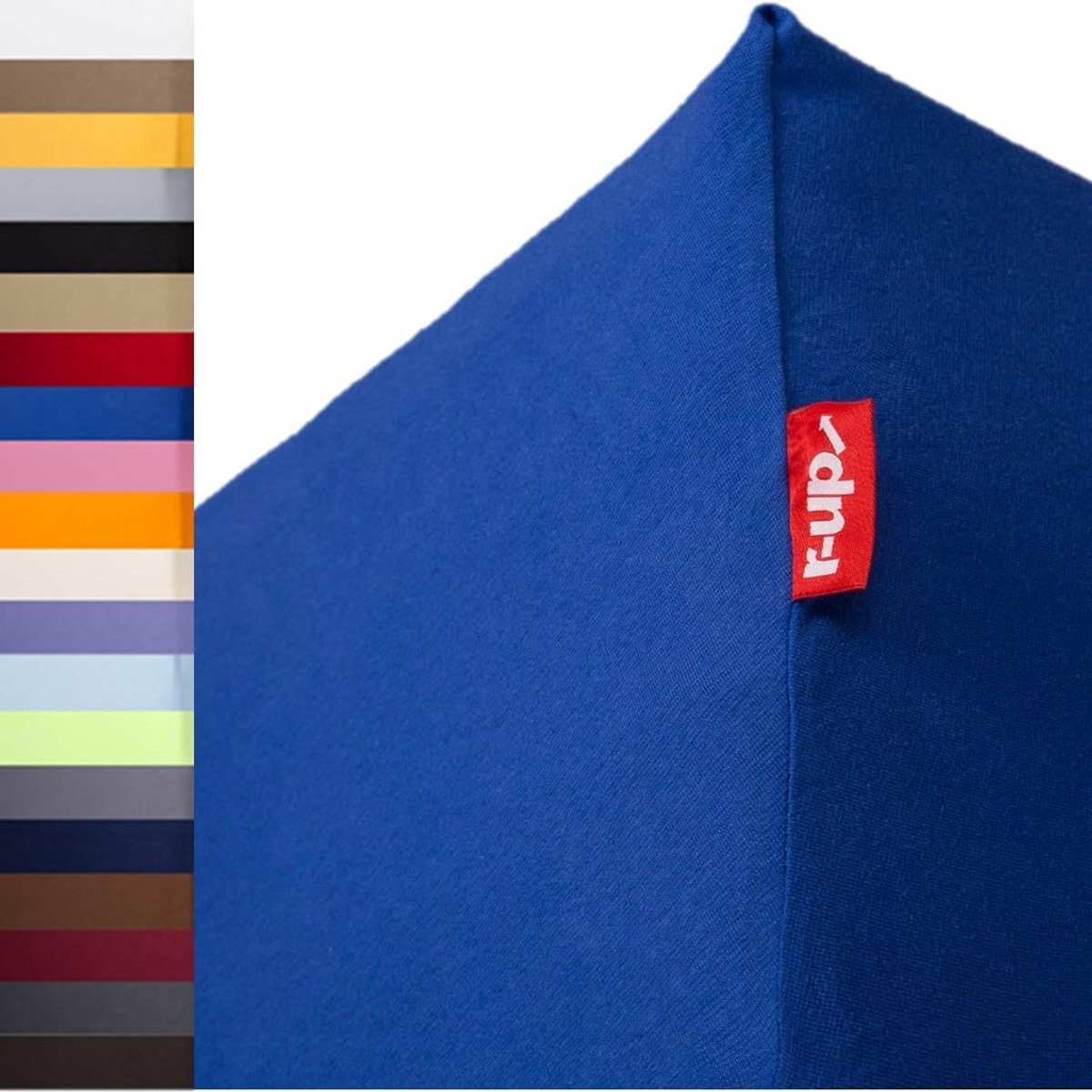SnelShoppen - Jersey Fitted Sheet 180x200-200x220 cm - Tot 35 cm Hoog - 100% Katoen - Royal Blue - Duurzaam, Zacht en Temperatuurregulerend