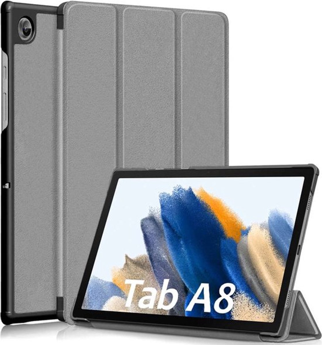 ebestStar - Hoes geschikt voor Samsung Galaxy Tab A8 10.5 (2021) SM-X200 X205, Slanke Design PU Lederen Etui, Automatische Slaap/Wake, SmartCase hoesje, Grijs