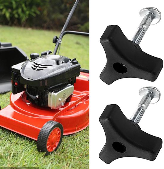 2 Stuks Grasmaaier Greep Set met Vleugelmoere en Schroefbouten - Universele Handgreep en Reserveonderdelen van Merkloos	 — afbeelding 3