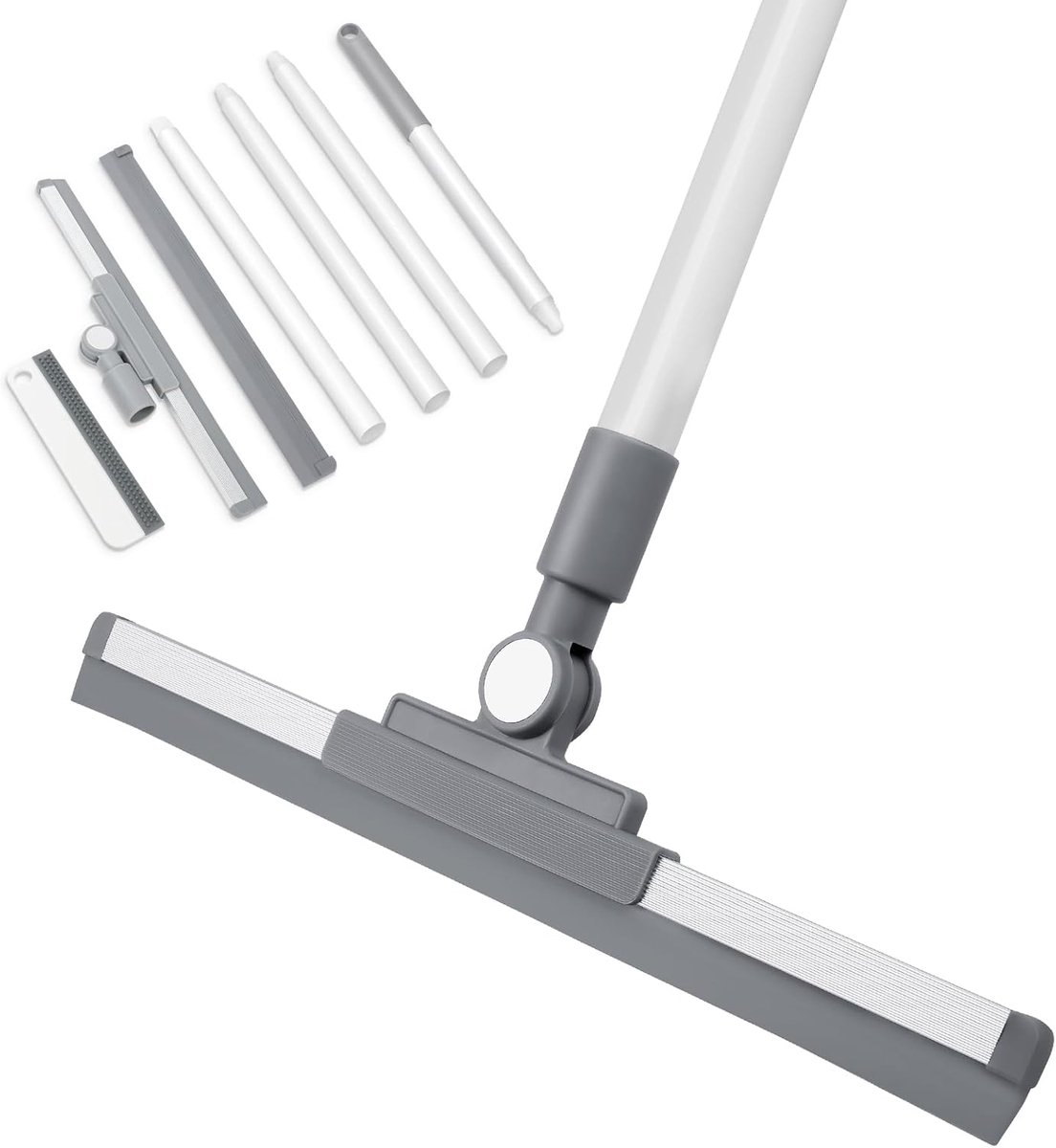 SnelShoppen - Professionele Foam Water Vloerwisser 135 cm Lange Handvat 180° Draaibare Glaswisser voor Nat Ruimtes, Ideaal voor Raam en Vloer Schoonma
