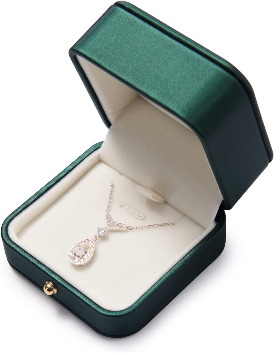 SnelShoppen - Necklaces Storage Sieraden Organizer Voor Kettingen en Hangers - Compacte Juweelbox - Lichtgewicht - Groene Kleur - Perfect Cadeau Voor