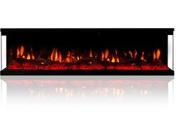 Driezijdige sfeerhaard met verwarming Ibiza - 152cm