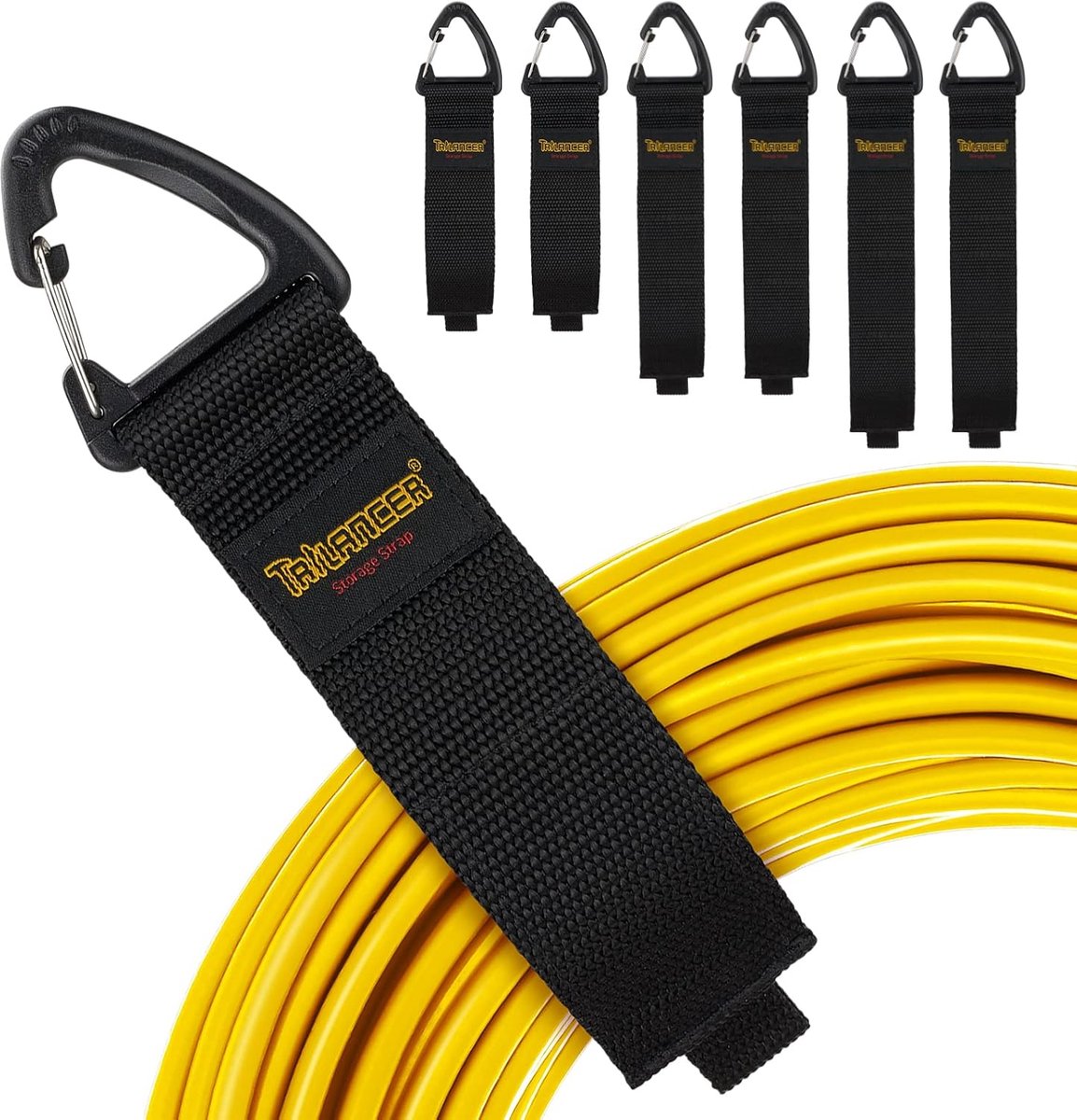 SnelShoppen - Extension Cord Organizer, Hanger en Opslagriemen voor Kabels, Draad, Tuinslangen - 6 Stuks - 3 Maten (25cm, 33cm, 40cm) - Perfect voor T