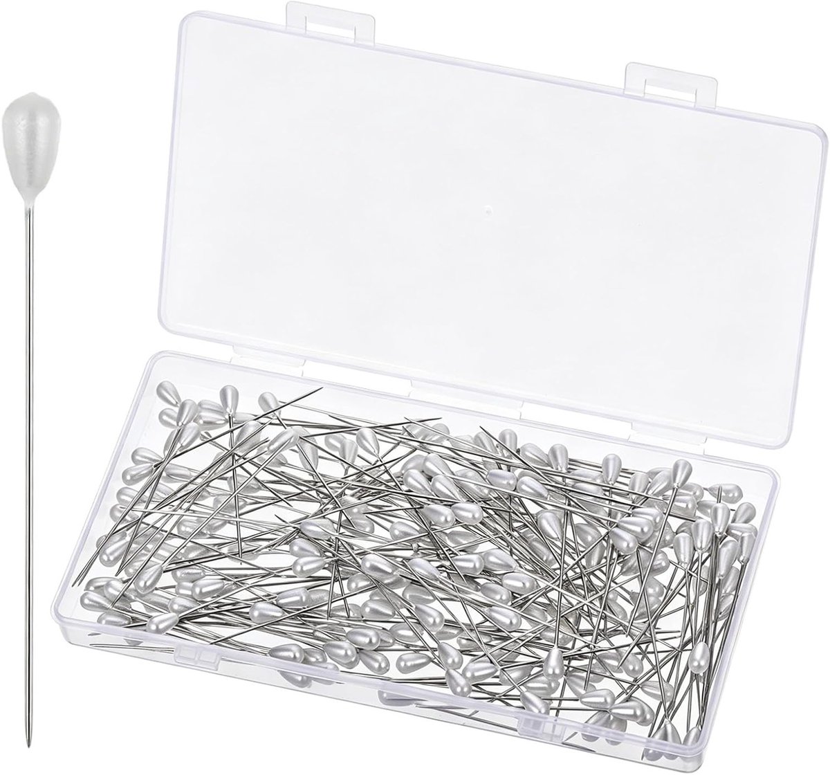 200 stuks parelkopspelden voor corsages, bruiloft boeket pins en ambachtelijke decoratie 5,6 cm witte parelmoer bal