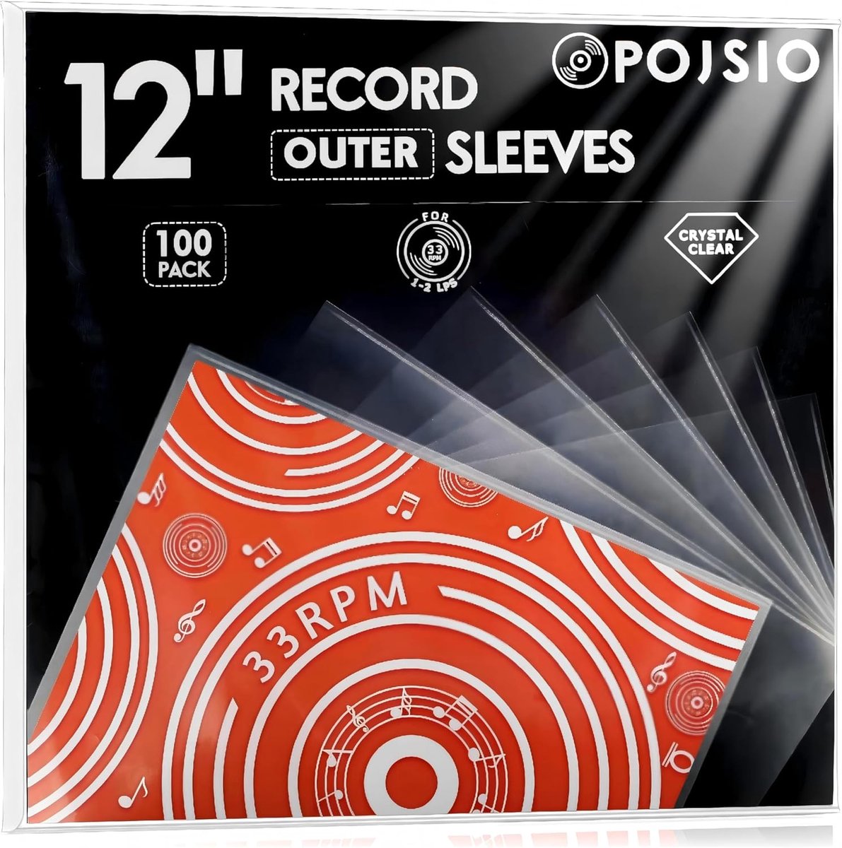 SnelShoppen - 12" Vinyl Record Covers - Beschermhoezen voor LP's - Crystal Heldere Polypropyleen - Geschikt voor Single & Double Gatefold - 33 Toeren