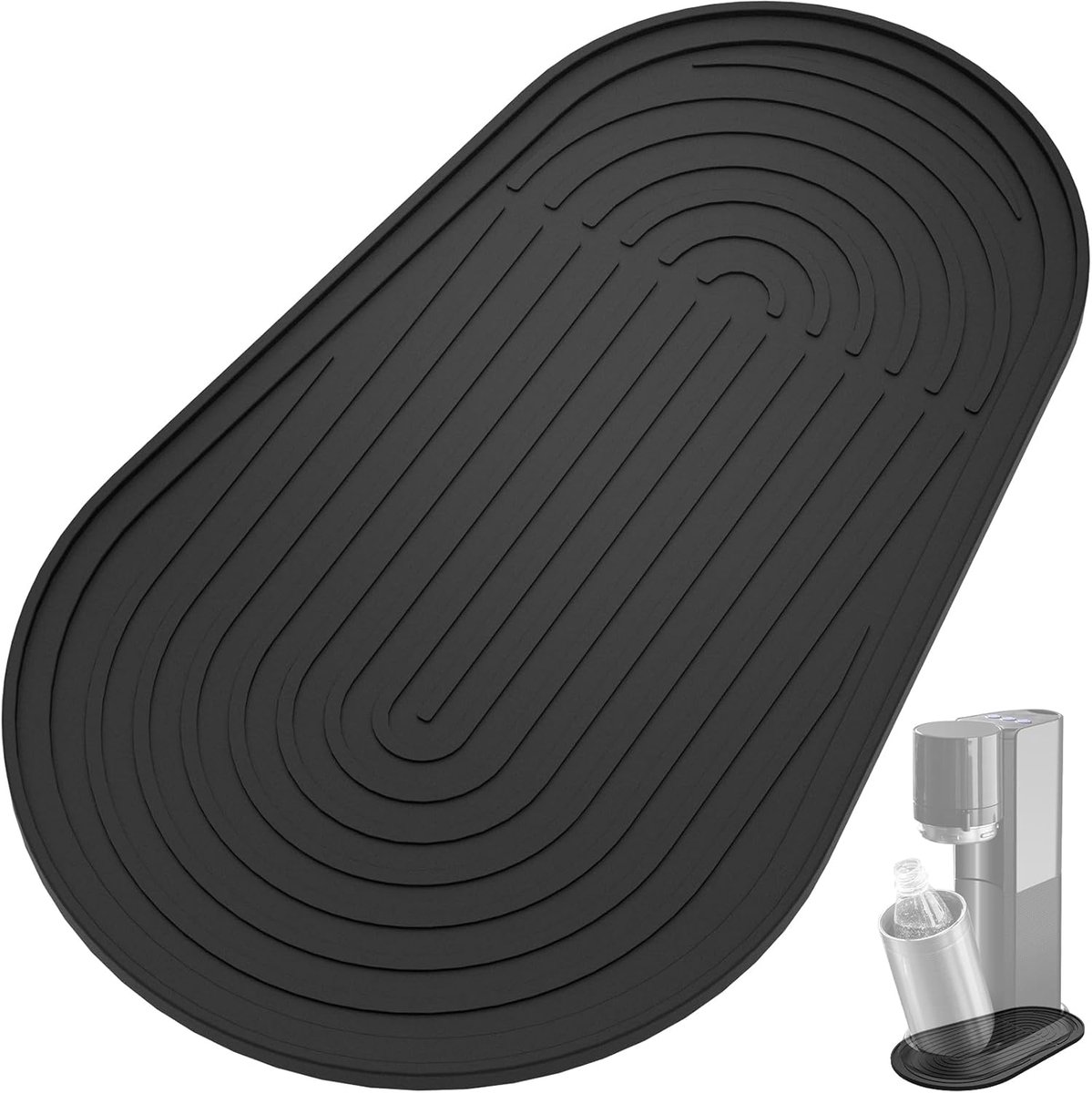 SnelShoppen - Silicone Drip Mat voor Soda E-Duo/Duo Machine - Antislip, Perfecte Afvoer, Stijlvol en Hygiënisch, Keukenaccessoire voor Drankjes en Fee