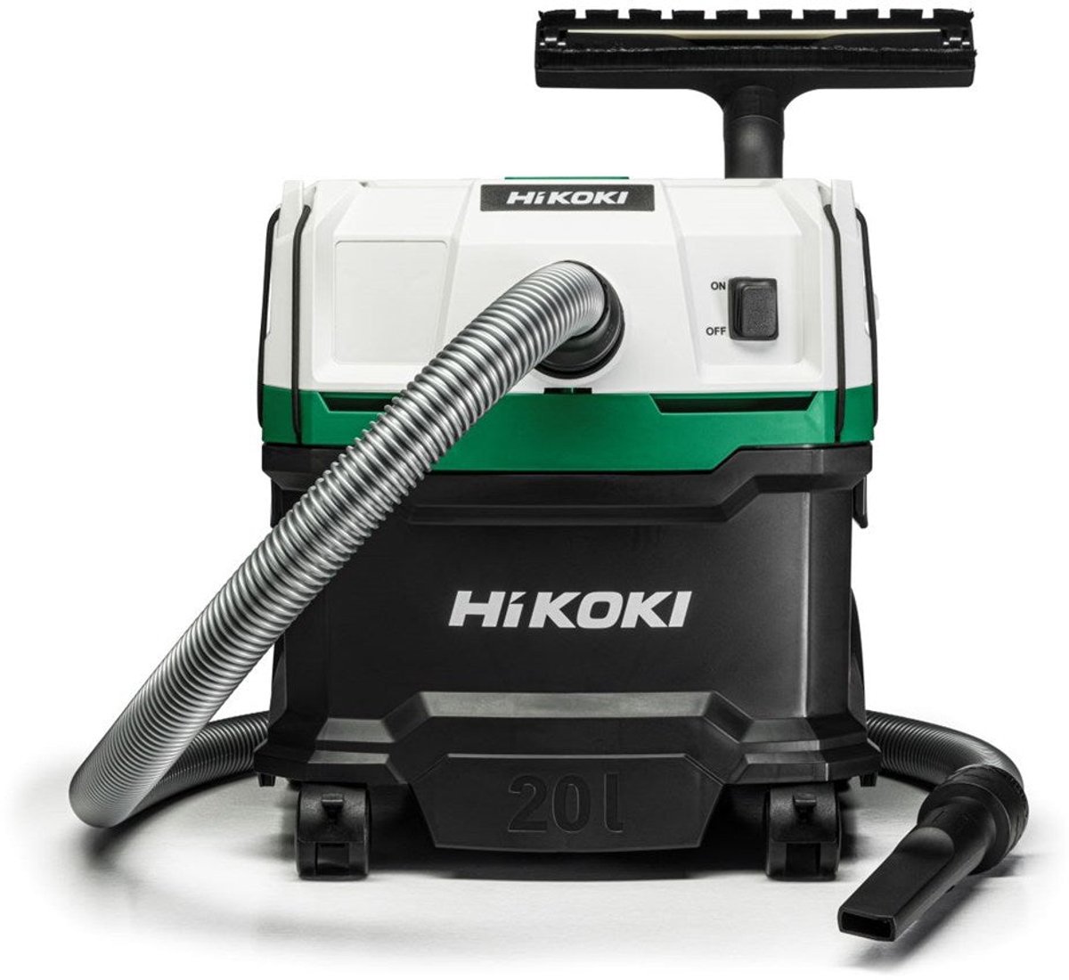 HiKOKI NAT/DROOGSTOFZUIGER 230V - 1.200 W - 20L - Klasse L - manuele filterreiniging - zonder stopcontact Wit