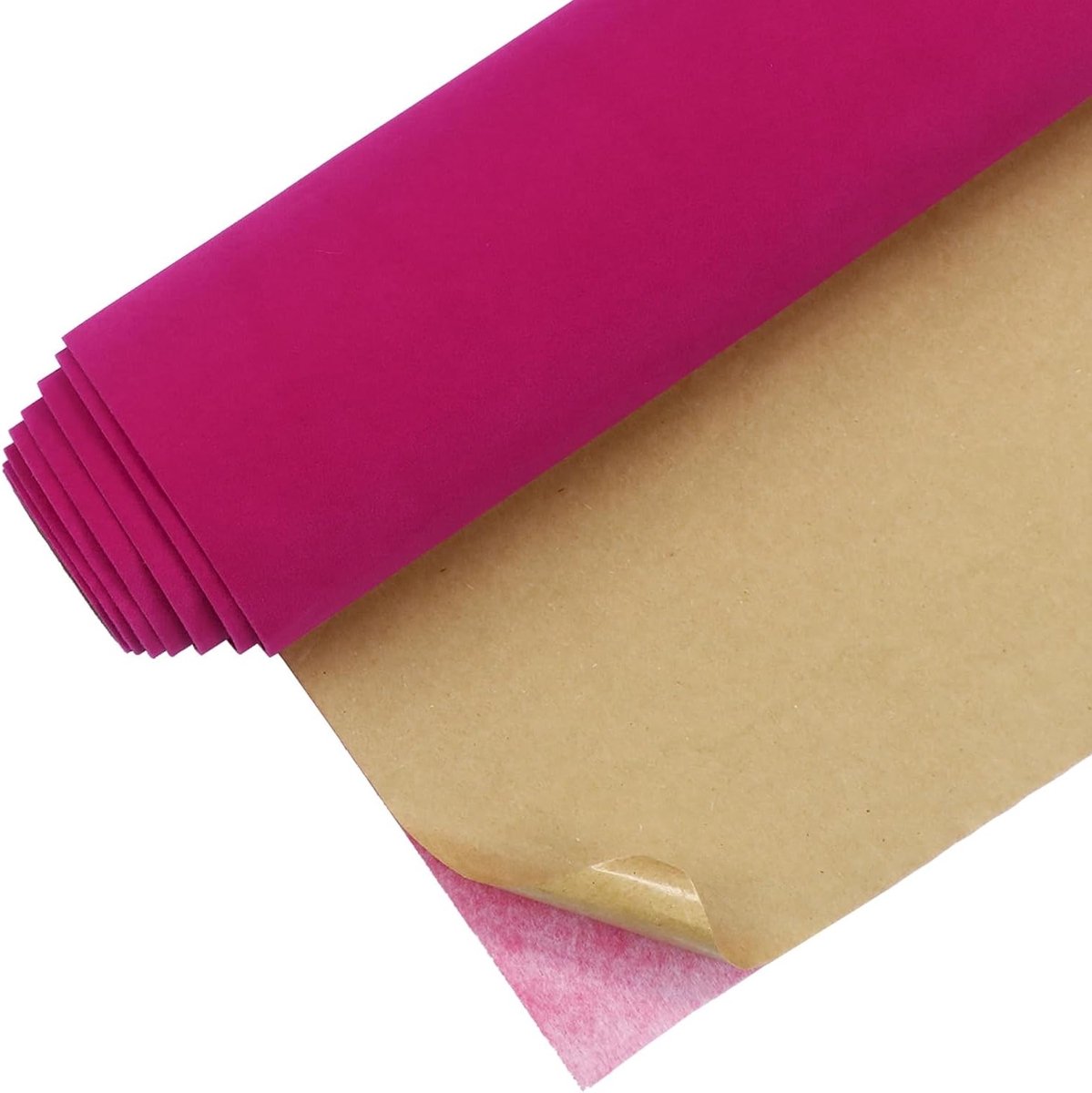 Roze Fluwelen Zelfklevend Behang - 30 x 200 cm - Decoratief voor Meubels, Slaapkamer en Woonkamer - Vintage Stijl en Flock Film