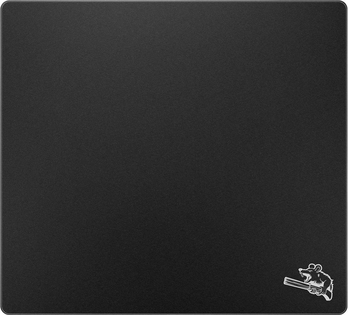SnelShoppen - Gaming Muismat van Tempered Glass 320x360mm - Zwart - Duurzaam en Nauwkeurig voor FPS Games - 3mm Dikte - Perfect voor Gaming Setup