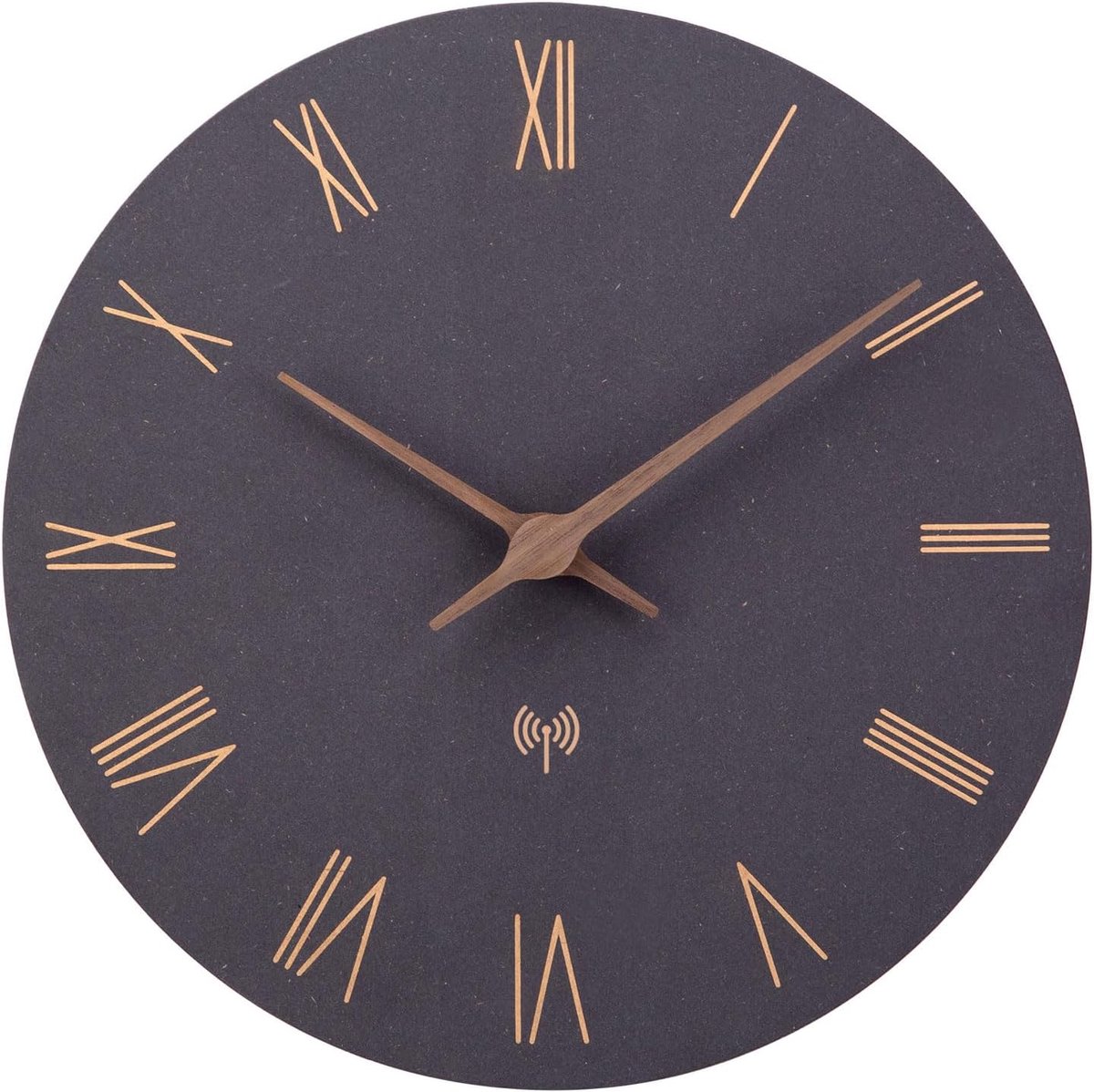 Thijox - Radiogestuurde Wandklok 30 cm van MDF Hout, Stille Klok zonder Tikgeluiden, Geruisloos, Eenvoudig Af te Lezen voor Keuken, Slaapkamer, Kantoo