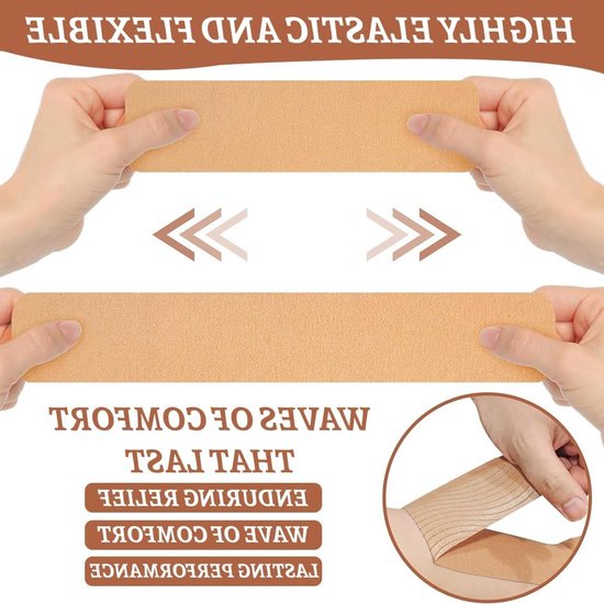 Set van 4 Extra Sterke Vingerbanden voor Sport - Witte Voetbalband met Hoge Hechting en Huidvriendelijk Ontwerp (2.5/3.8 cm x 9 m) - Ideaal voor Blessurepreventie en Ondersteuning — afbeelding 5