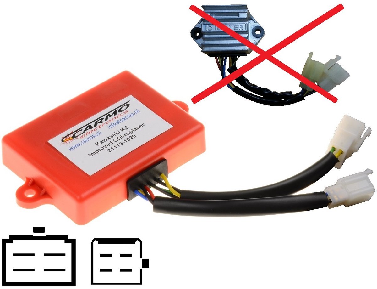 Carmo CARI-KA-Z550-21119-1020 Kawasaki Z400 Z550 - ontsteking CDI ECU