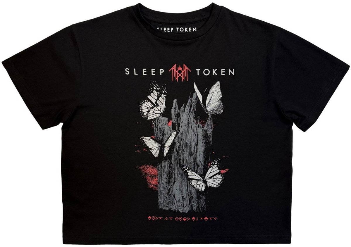 Sleep Token - Butterflies Crop top - XL - Zwart