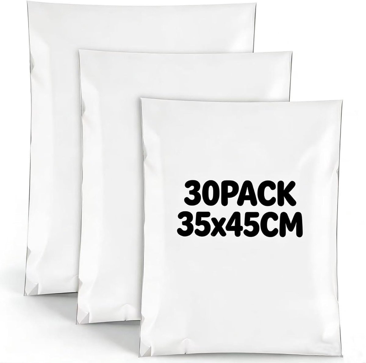 SnelShoppen - Grote Verzendzakken 30 Stuks, Plastic, 35 x 45 cm, Waterdichte Verzendtassen, Zelfklevende Verpakkingszakken voor Kleding, Online Winkel
