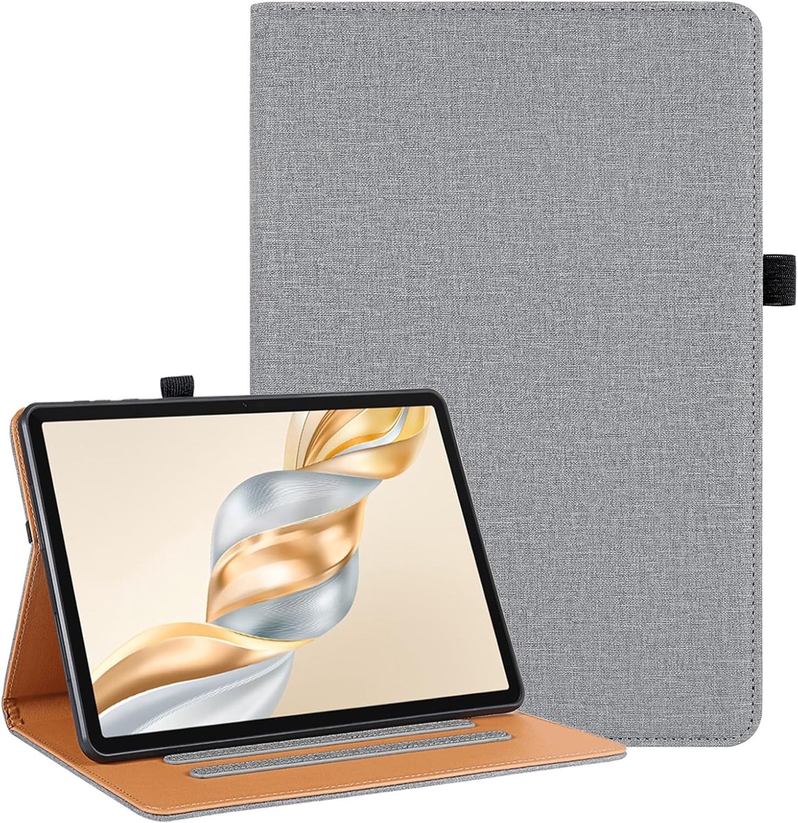 SnelShoppen - Shockproof Kindertablet Case voor 11.5 Inch Tablet, Grijs, met Polsband, Geschikt voor Honor Pad X9a, Verstelbare Hoeken, Kindvriendelij