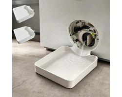 2× Lekbak wasmachine - 17,8 ×17,8cm - Lekbak voor Wasmachine en Vaatwasser - Opvangbak - universele wasmachine lekbak - Wasmachine opvangbak - afvoerbak - wateropvangbak voor kelder, woning, camper - wit