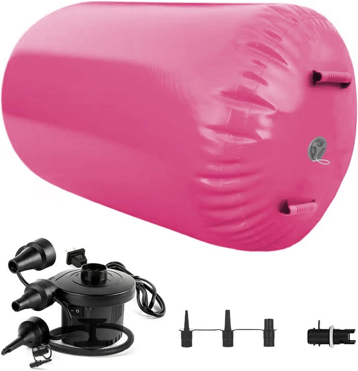 SnelShoppen - Inflatable Air Roll 80/90 cm - Gymnastiekrol met Elektrische Luchtpomp - Voor Thuis, Yoga, Fitness, Elastisch en Gripvast