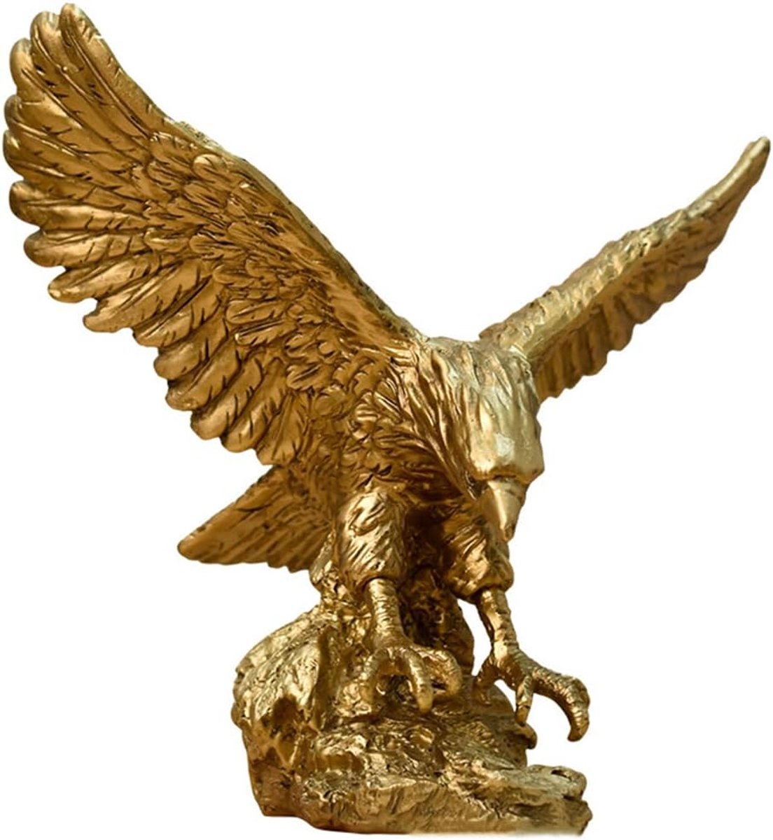 SnelShoppen - Golden Eagle Resin Ornament, Moderne Eagle Figurine, Handgemaakt Beeld, Duurzaam Kunststof, Decoratie voor Woonkamer, Boekenkast, Entree