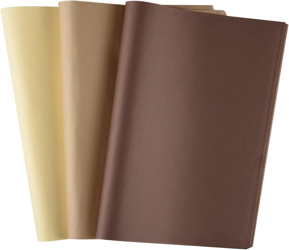 SnelShoppen - Kraft Bruin Tissue Papier Set 50 Vellen Multicolor Cadeaupapier voor Feestdagen, Babyshowers, Bruiloften, Verjaardagen, DIY en Craft Dec