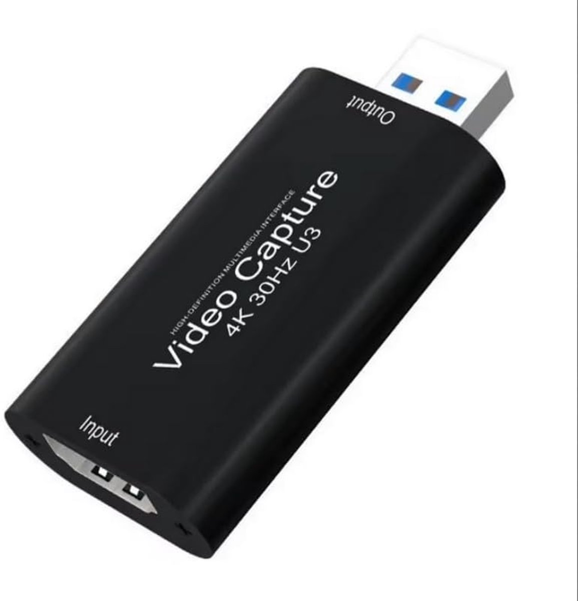 SnelShoppen - MS2130 True USB 3.0 Game Recording Box 4K Video Capture Card 1080p 60fps Live Streaming - Mini Portable, Plug and Play, HDMI Video & Aud