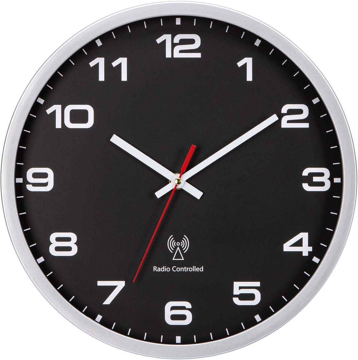 Thijox - Wandklok Radio Klok 25 cm Vintage Keuken Klok - Draadloze Geruisloze Wandklok voor Woonkamer, Kinderen, Moderne Keuken