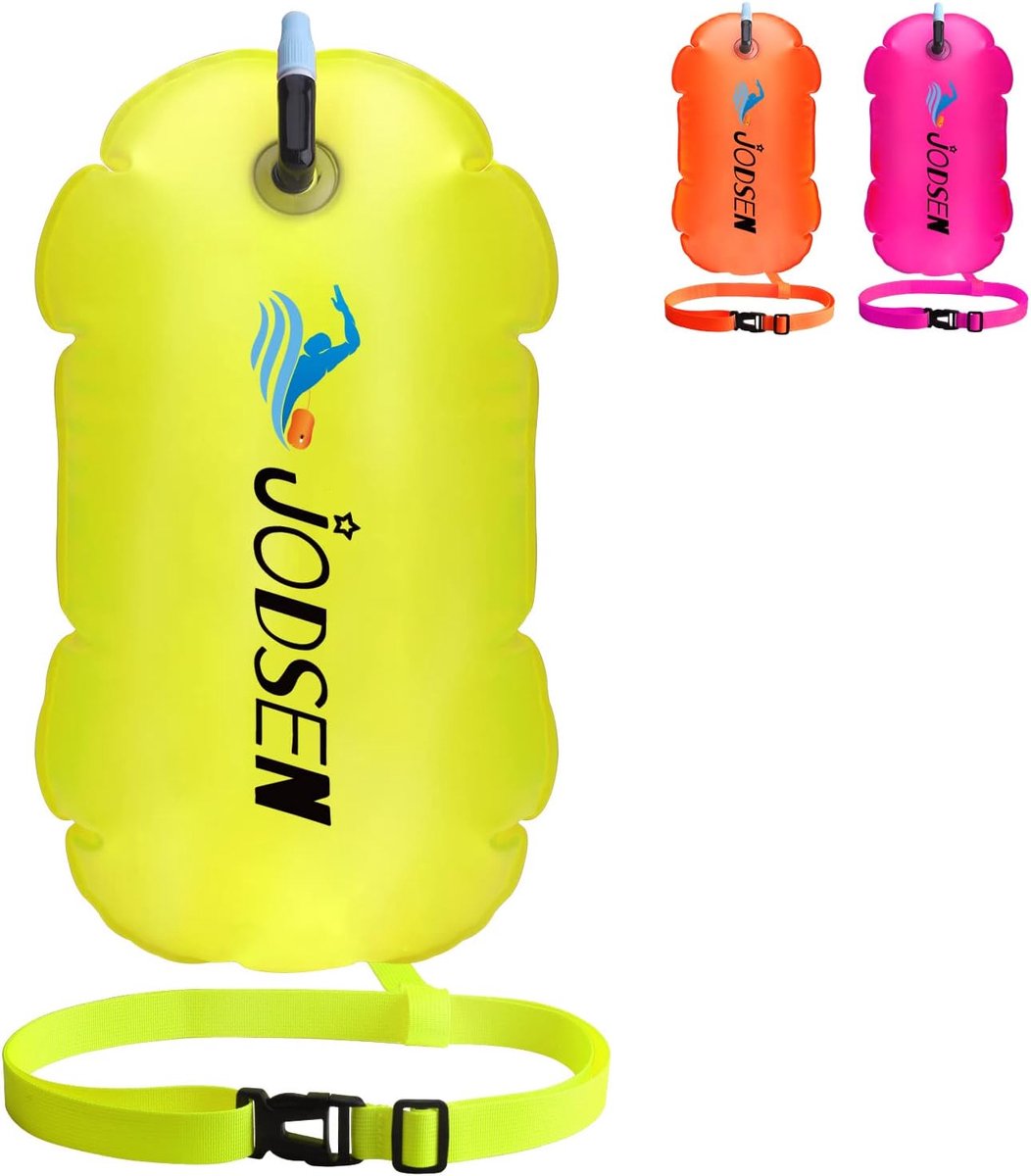 Thijox - Zwemboei Opblaasbaar, Zwembandje Buiten met Droogzak, 48cm PVC, Zichtbaar voor Kinderen, Open Water, Triatlon, Snorkelen, Training, Racing Ac