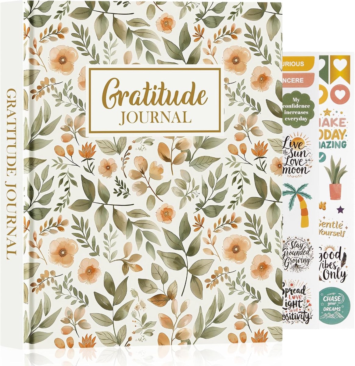 SnelShoppen - Dagelijkse Gratitude Journal voor Vrouwen en Mannen, 4 Maanden Mindfulness, 5 Minuten Zelfliefde Dagboek, 20 x 23 cm, Engels