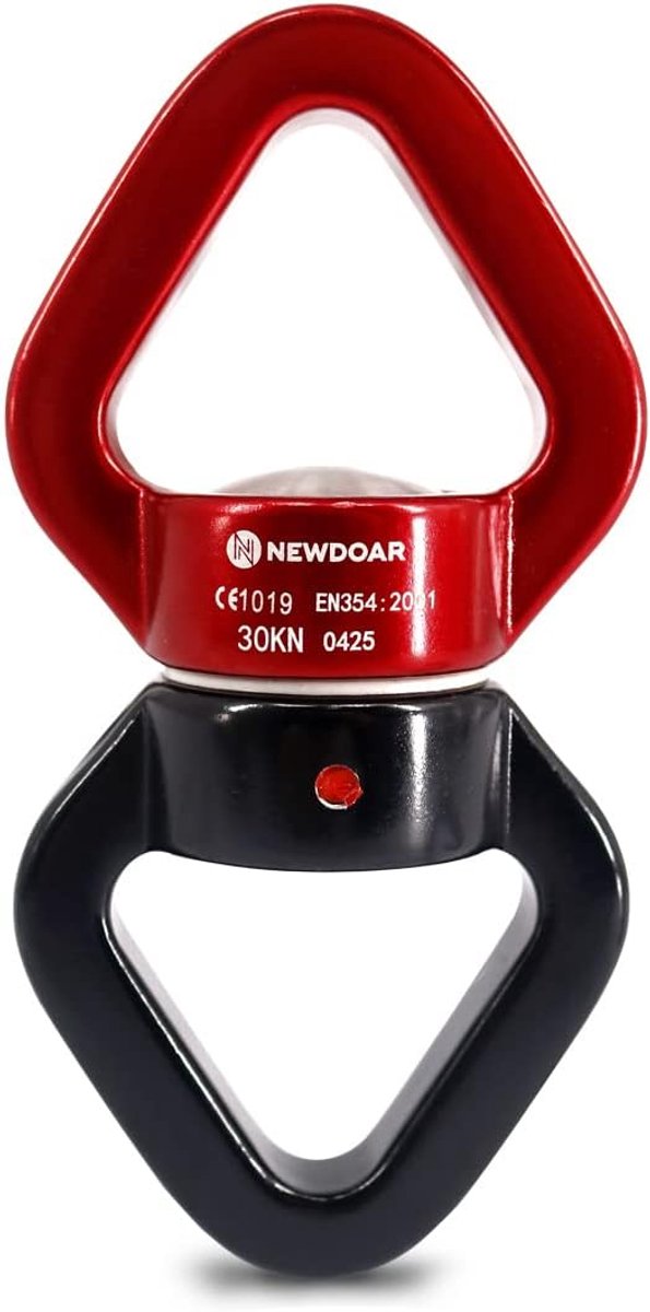 SnelShoppen - 30KN Micro Rotator Swivel - CE Gecertificeerd Draaiapparaat voor Swing Antenna, Yoga, Hammock, Klimmen, Tuin en Avontuur