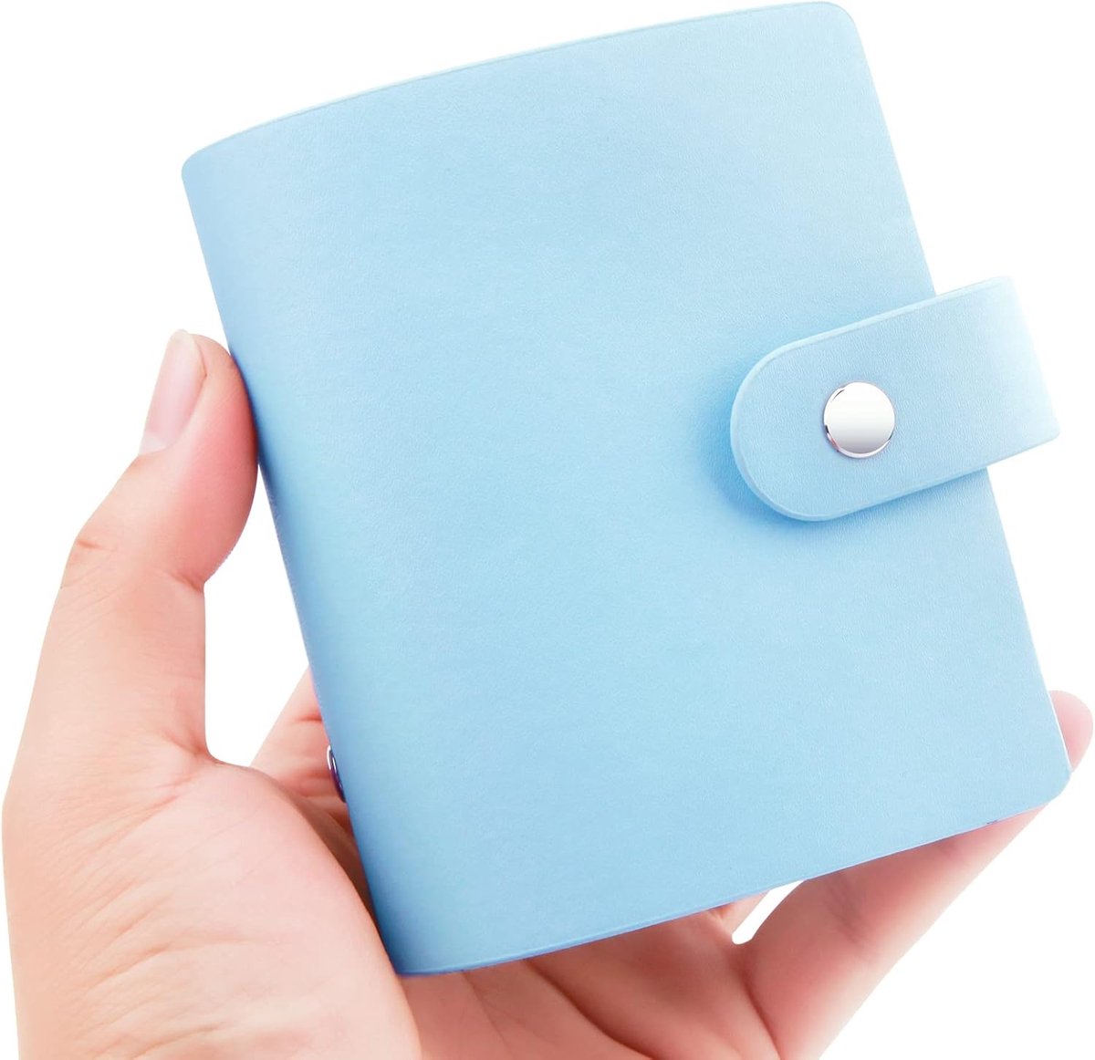 Mini Fotoalbum - Fotoboekje - Foto's Bewaren - Compact Formaat - 52 Zakken - Blauw