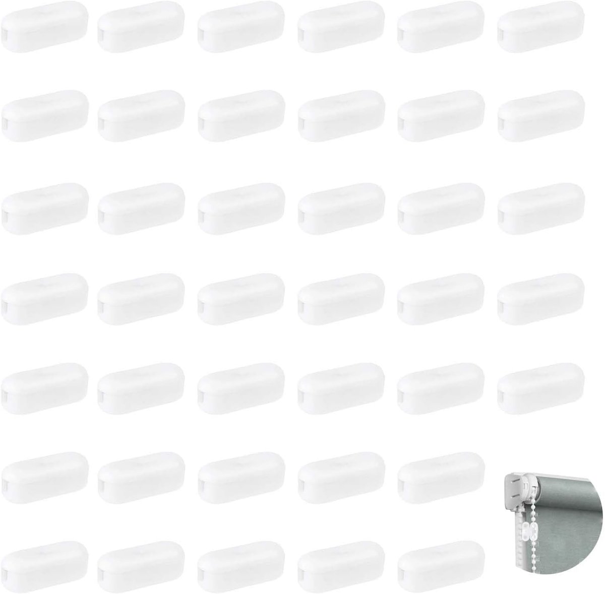 SnelShoppen - 40 Stuks Roller Blind Chain Connectors, Duurzame Plastic Blind Veiligheidsclips voor Thuis, Kantoor en School, Vervangingen voor Raamdec