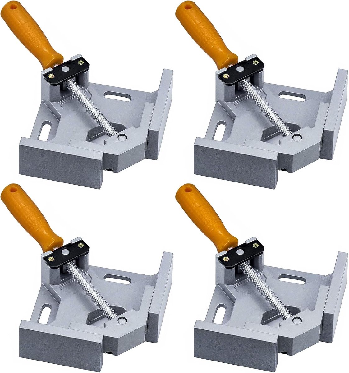 SnelShoppen - 4x Hoekspanners, 90° Hoekspanner, Mitre Klem, Verstelbare 90° Positionering Hoek, Klem voor Hout, Metaal en Glas