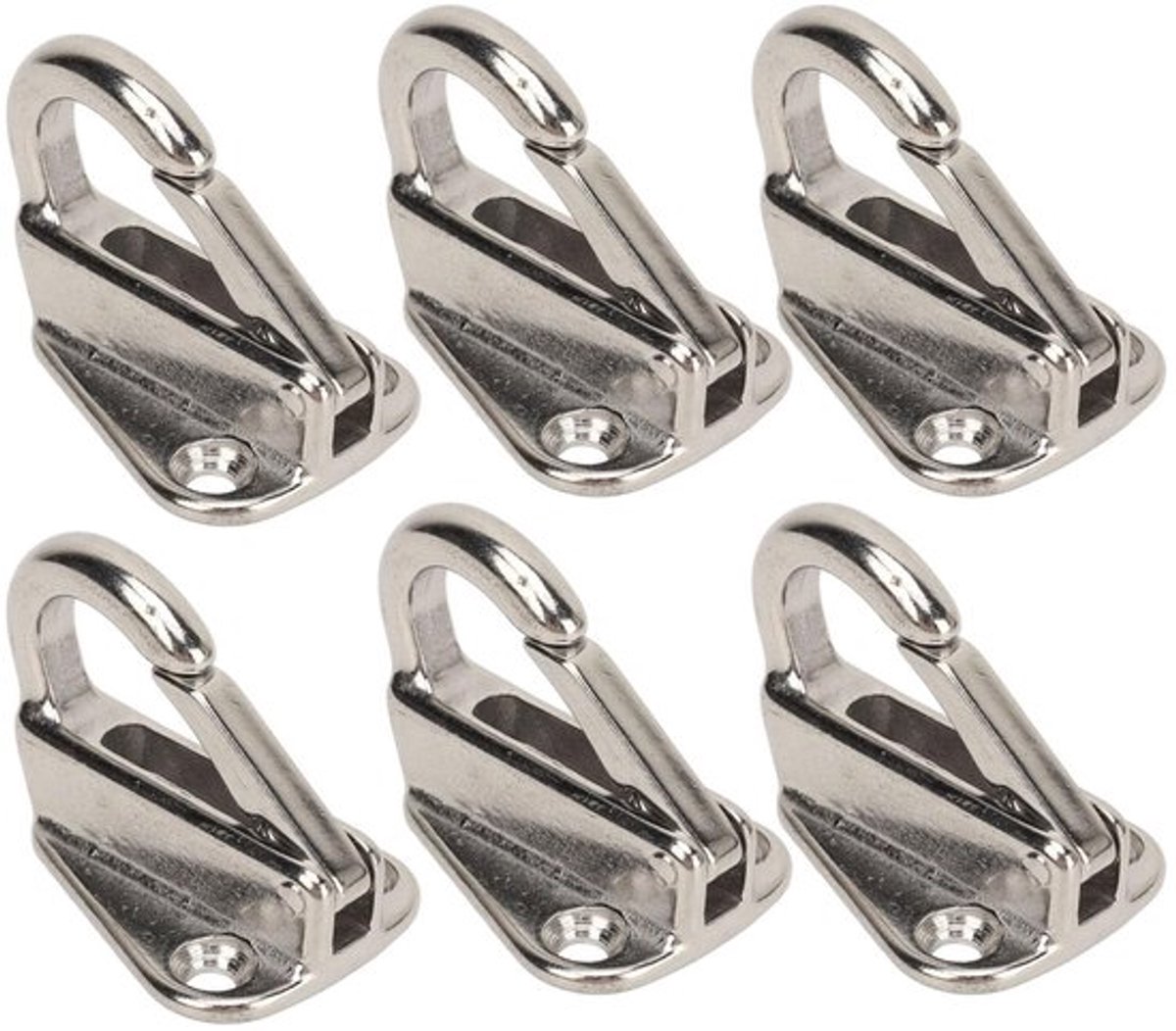 Spatbordhanger Roestvrij Staal - 6 Stuks - Zware Veergesp - Multifunctioneel - Maritieme Toepassing - Robuust en Duurzaam - Fenderhanger