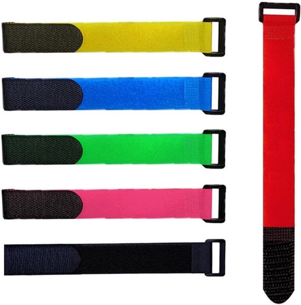 Set van 30 Herbruikbare Nylon Kabelbinders van 30 x 2 cm, Verstelbare Kabelstraps in Diverse Kleuren voor Organisatie en Beveiliging van Kabels
