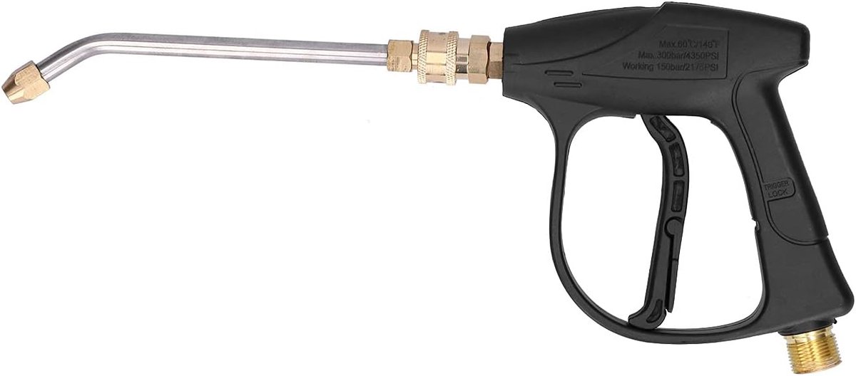 SnelShoppen - Hoge Druk Reinigingspistool voor Auto - 3000 PSI Car Pressure Washer Gun met Hoekzuigmond - Ideaal voor Auto-interieur en Tuin