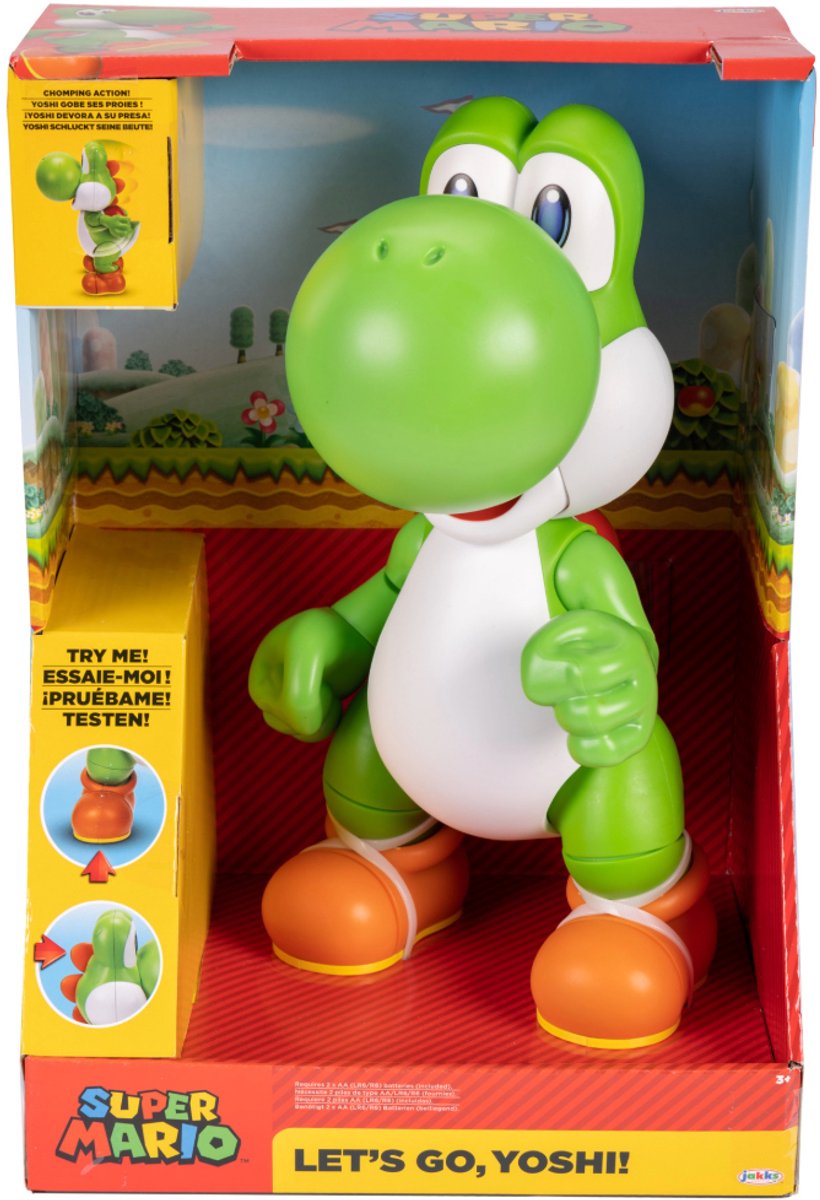 Super Mario - Let's Go, Yoshi! Figure With Sound