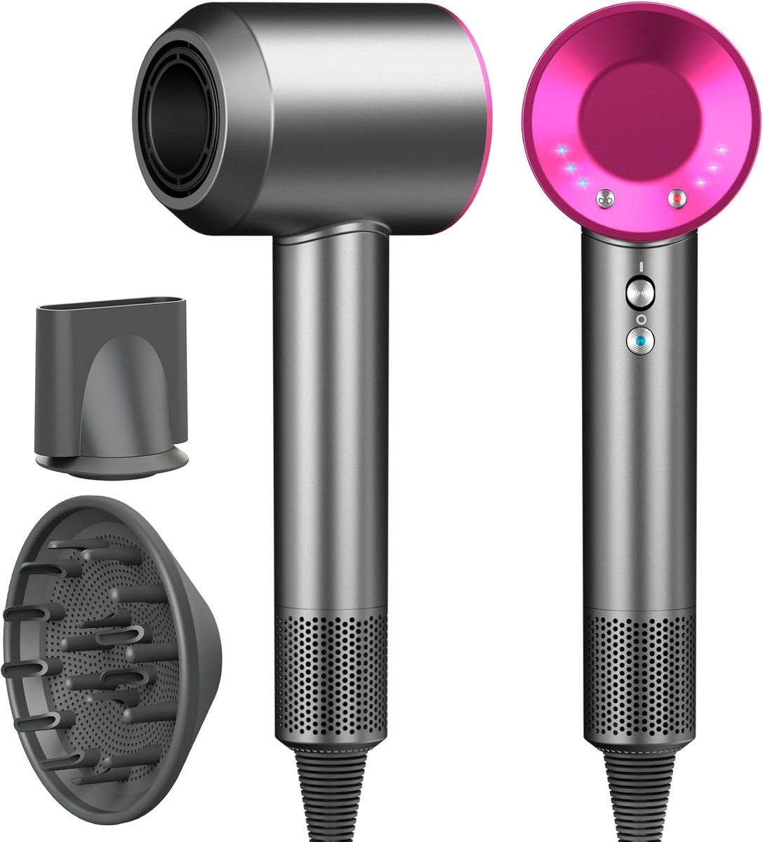 Thijox - Ionische Föhn 1600W Stil en Krachtig met Koude/Warme Luchtfunctie, Ideaal voor Thuis, Salon en Reizen - Professionele Haardroger voor Snel Dr