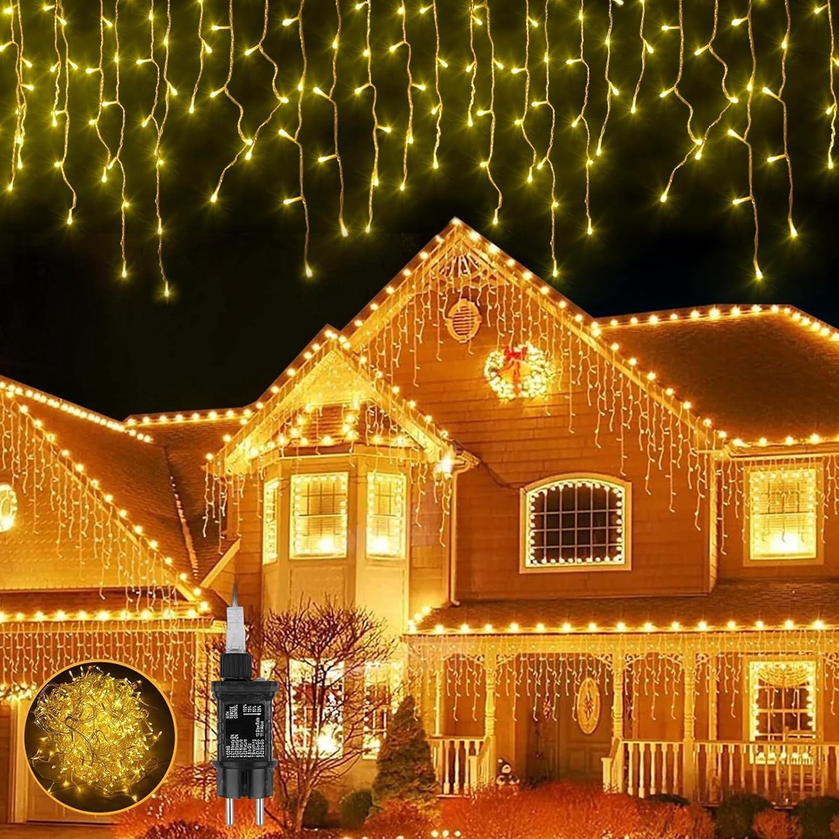 SnelShoppen - LED Fairy Lights 10 Meter 352 LED Warm Wit IP44 Koper Draad Verlichting 8 Modus Voor Binnen Buiten Tuin Feest Bruiloft Kinderkamer