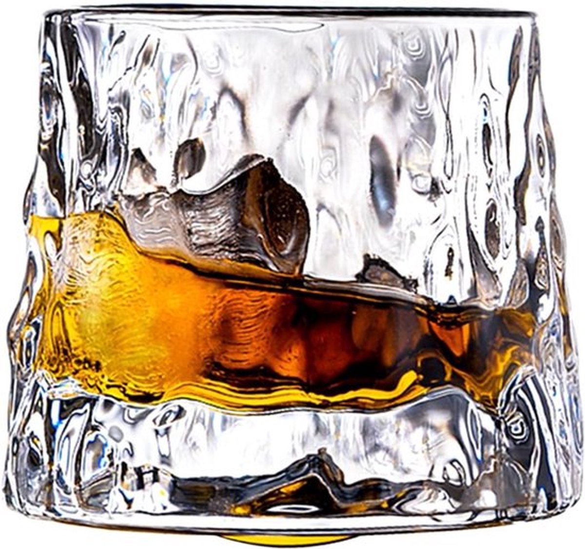 Draaibaar glas voor whisky en cocktails - Vintage design - 170 ml - Geschikt voor bar, feest en thuis - Whiskyglazen als cadeau voor mannen