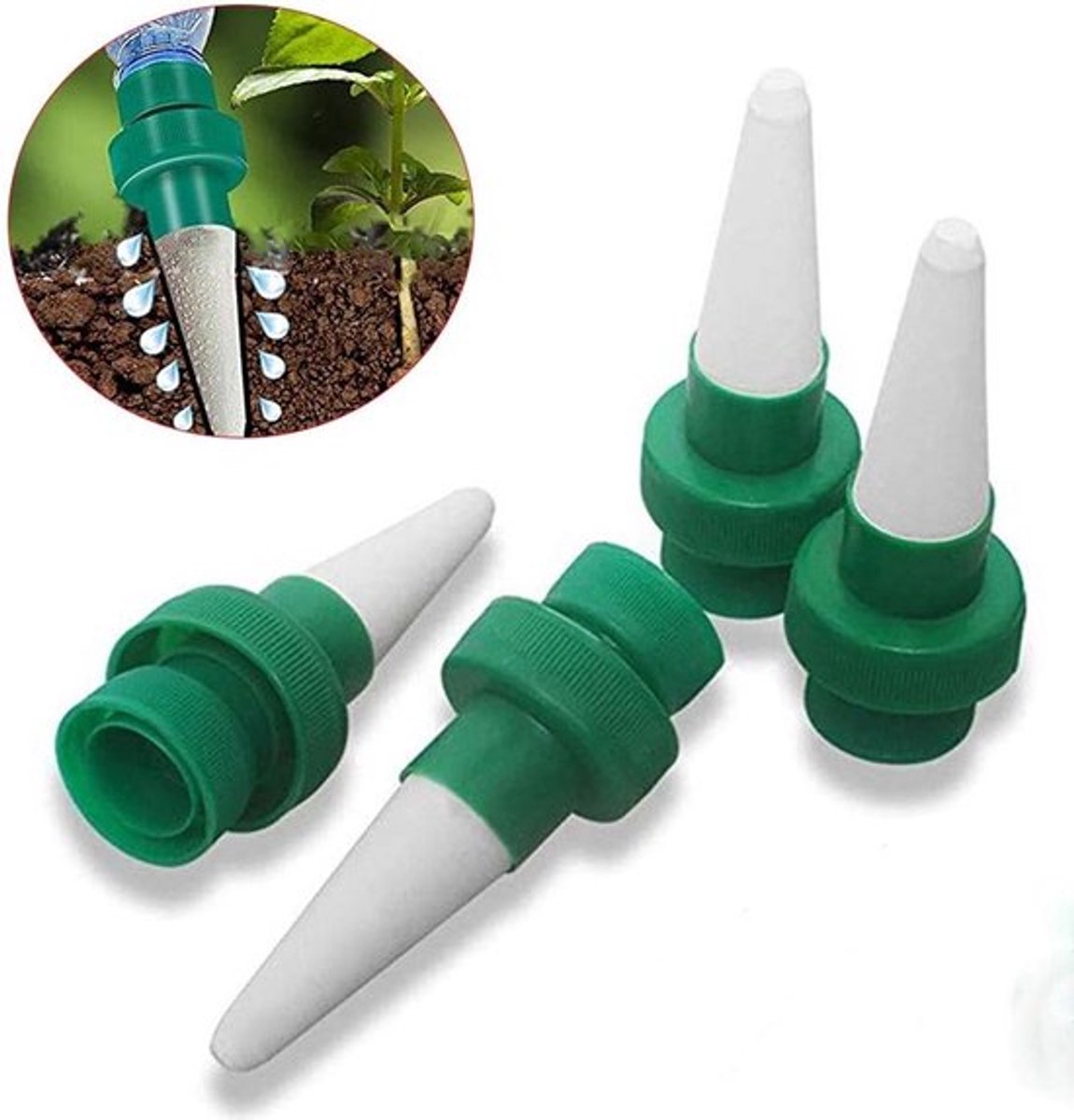 8-Pack Keramische Watergeefspikes voor Planten, Automatische Watergeefsystemen voor Binnen en Buiten, Ideaal voor Potplanten en Druppelirrigatie