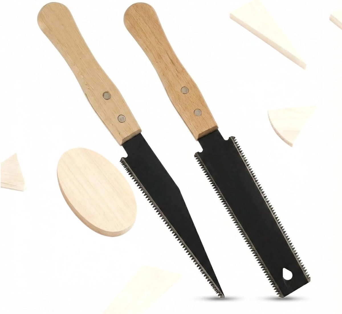 Tweezijdige Japanse handzaag set, 2 stuks Ryoba, precisiezaag voor houtbewerking en meubelbouw, 11/17 TPI fijnzaag voor nauwkeurige sneden