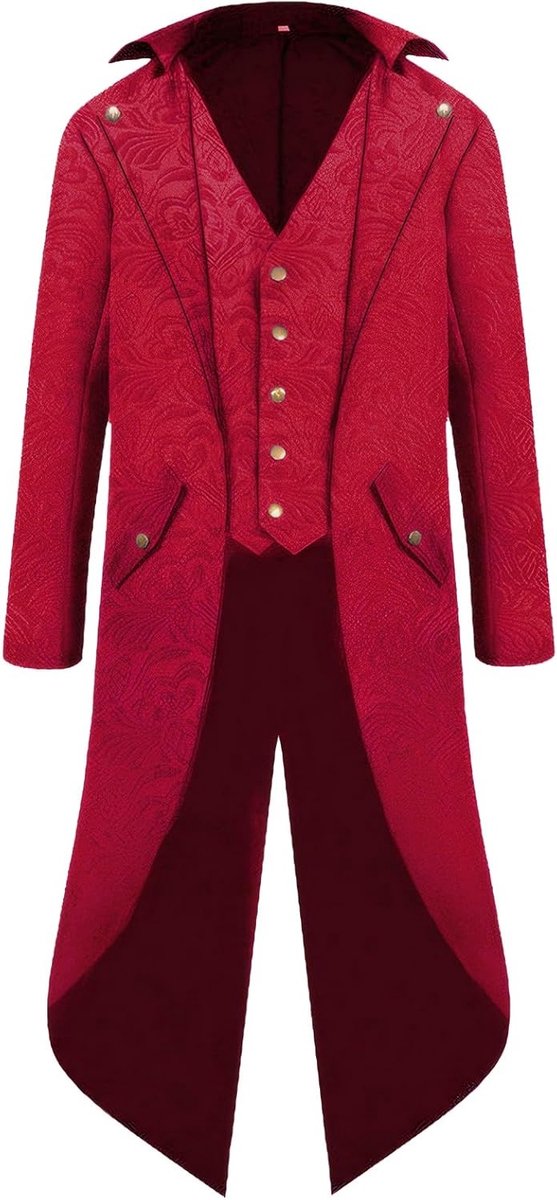 Stijlvolle steampunk mantel voor heren, middeleeuwse kostuums, piratenoutfits en Halloween verkleedkleding, perfect voor cosplay en themafeesten